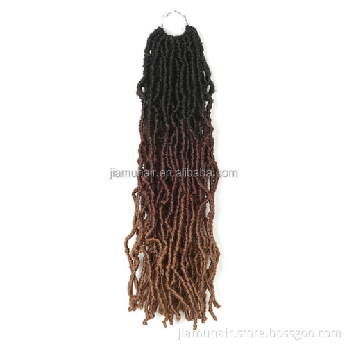 Synthetic Soft Goddess Braiding Dreadlocks Hair Wholesale Nu Loc Crochet Hair 36 24 18 Inches Faux Locs Extension